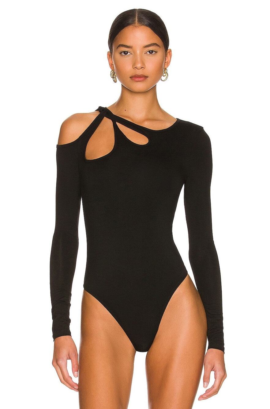 Superdown Yesenia Twist Bodysuit - S - Black
